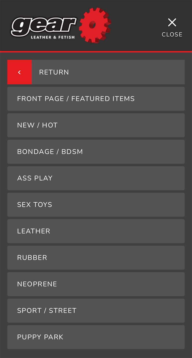 Mobie Web Store Menu